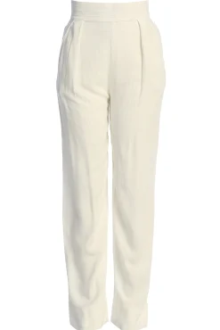 JLUXLABEL Ivory Villa Views Linen Trousers