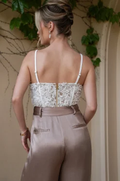 JLUXLABEL Ivory Yours Truly Lace Corset