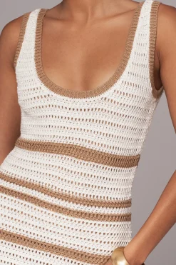 JLUXLABEL Ivory/Beige Destiny Knit Maxi Dress
