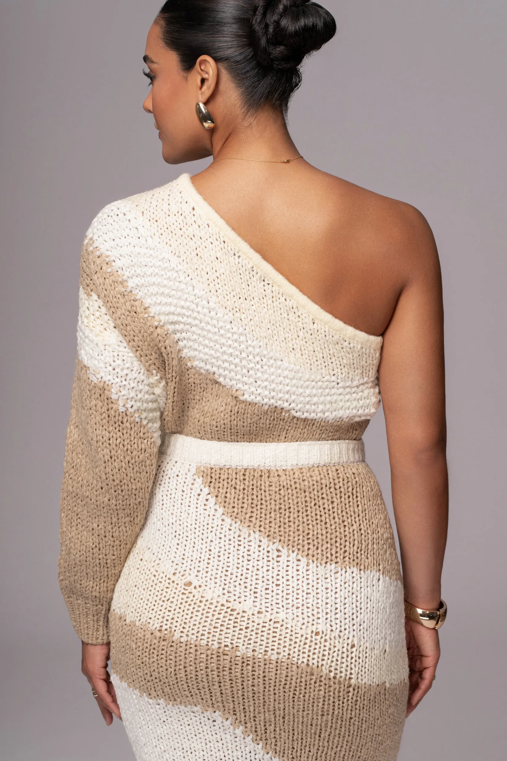 JLUXLABEL Ivory/Beige Hazel Sweater Knit Top