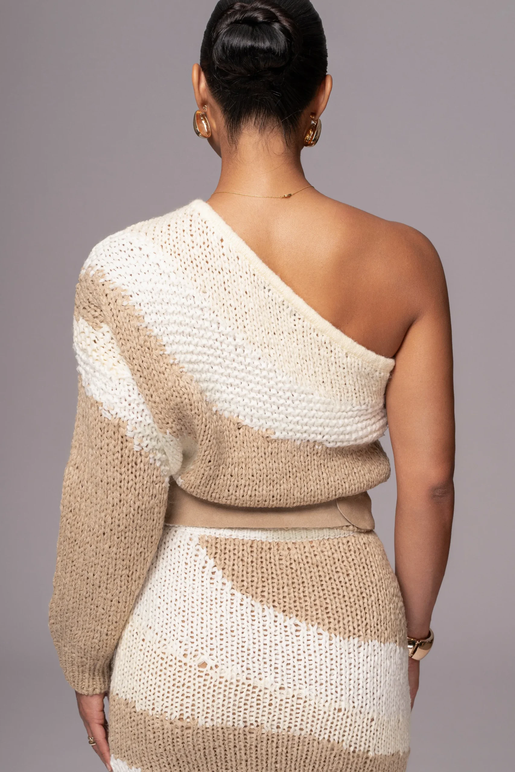 JLUXLABEL Ivory/Beige Hazel Sweater Knit Top
