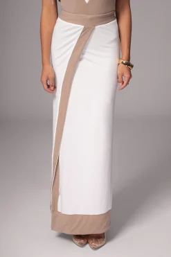 JLUXLABEL Ivory/Beige Kamie Reversible Skirt Set