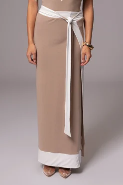 JLUXLABEL Ivory/Beige Kamie Reversible Skirt Set