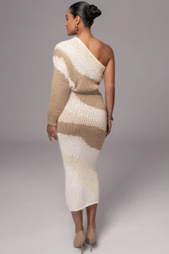JLUXLABEL Ivory/Beige Monette Printed Knit Skirt