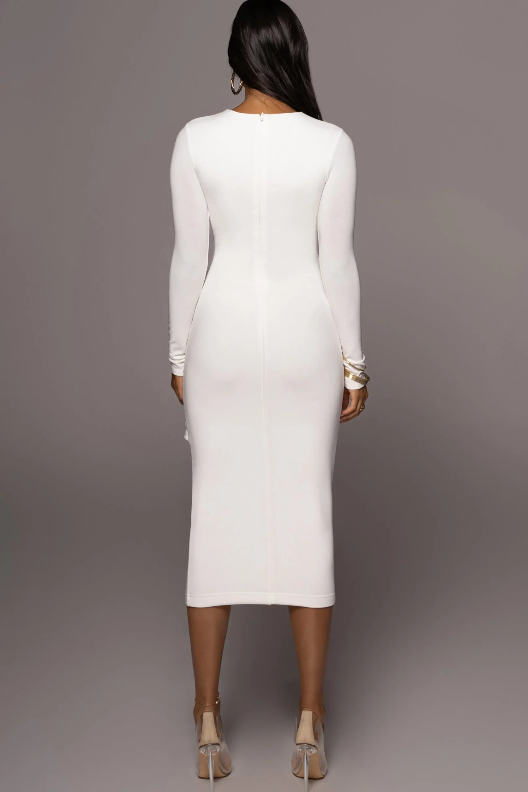 JLUXLABEL Jluxbasix Ivory Modern Lovers Midi Dress