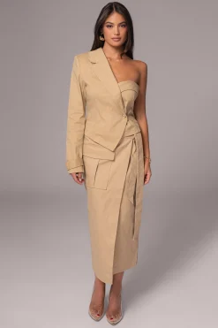 JLUXLABEL Khaki City Life Cargo Skirt