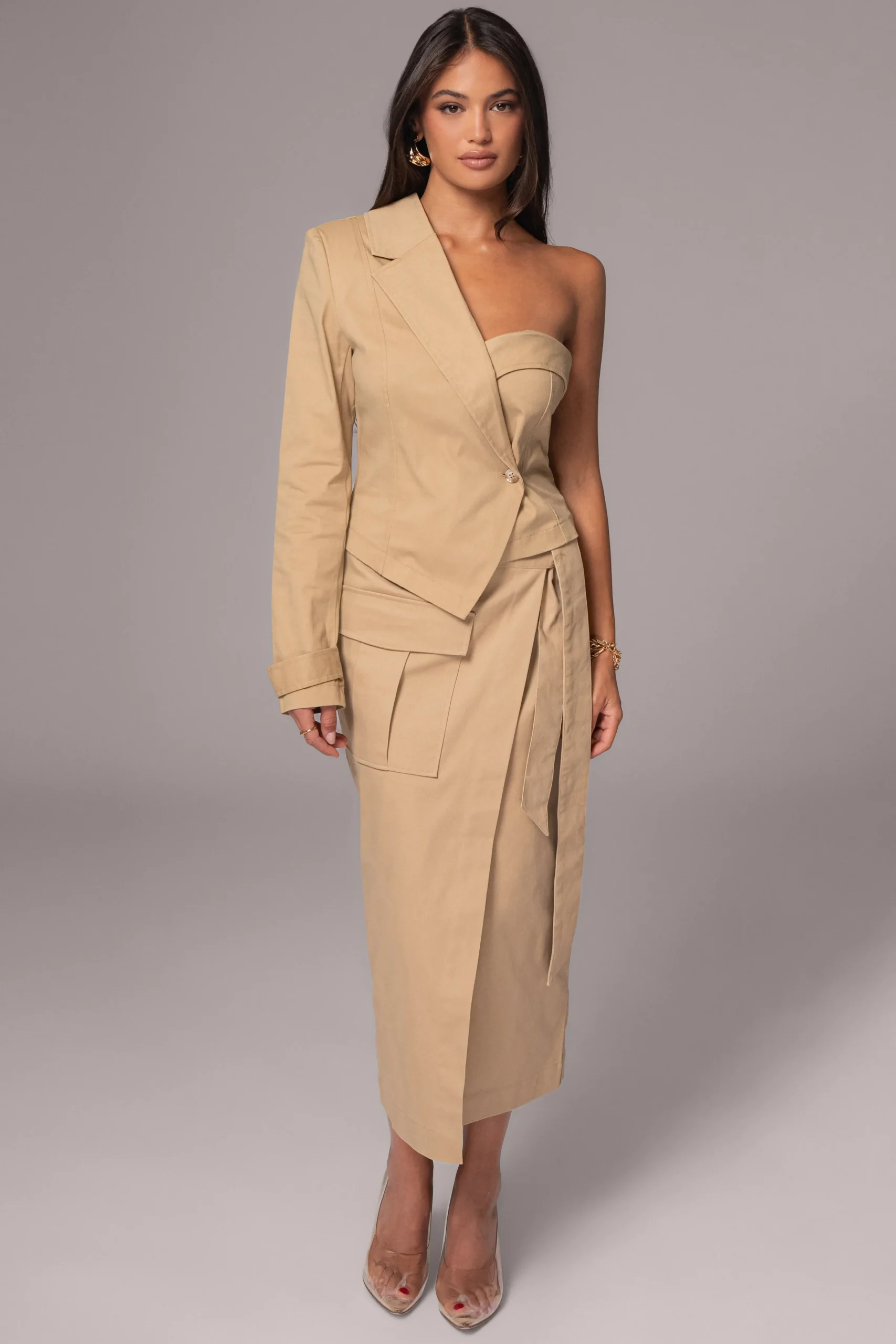 JLUXLABEL Khaki City Life Cargo Skirt
