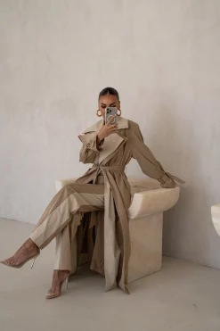 JLUXLABEL Khaki Shona Oversized Coat