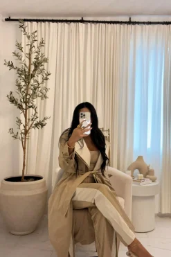 JLUXLABEL Khaki Shona Oversized Coat