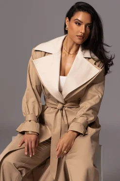 JLUXLABEL Khaki Shona Oversized Coat