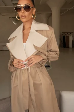 JLUXLABEL Khaki Shona Oversized Coat