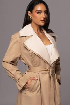 JLUXLABEL Khaki Shona Oversized Coat