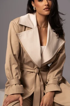 JLUXLABEL Khaki Shona Oversized Coat