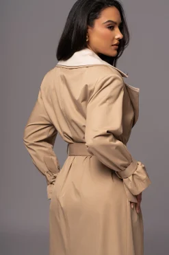 JLUXLABEL Khaki Shona Oversized Coat