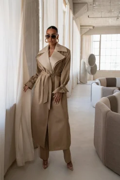 JLUXLABEL Khaki Shona Oversized Coat