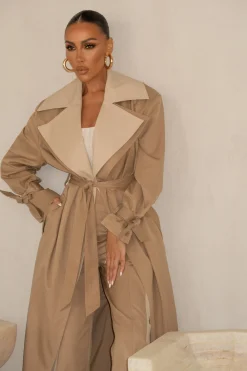 JLUXLABEL Khaki Shona Oversized Coat