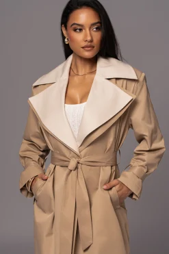 JLUXLABEL Khaki Shona Oversized Coat
