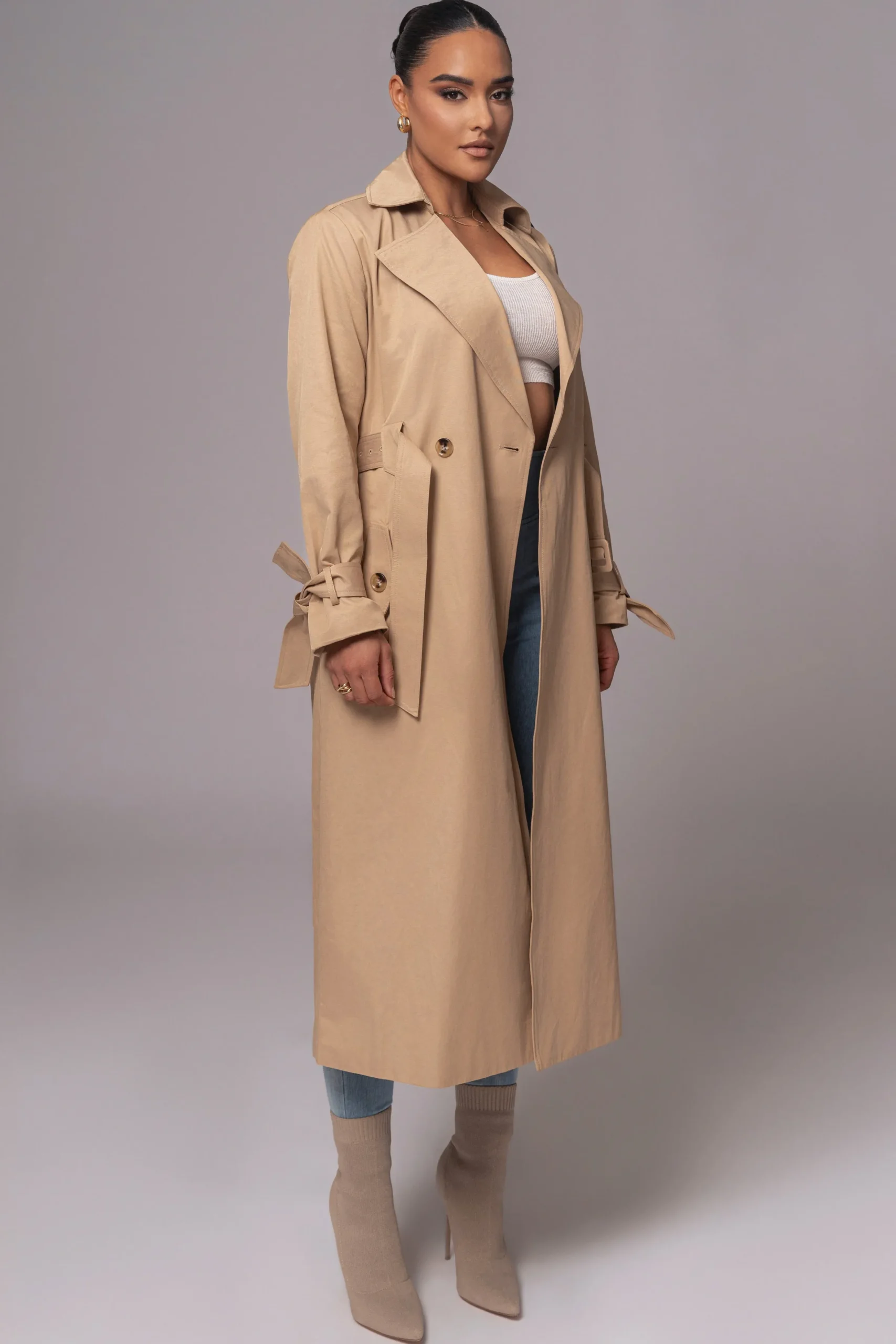 JLUXLABEL Khaki The Classic Trench Coat