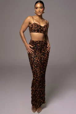 JLUXLABEL Leopard Lead You On Skirt Set