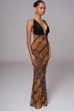 JLUXLABEL Leopard Print Keily Maxi Dress