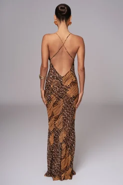 JLUXLABEL Leopard Print Keily Maxi Dress