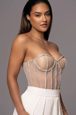 JLUXLABEL Light Limited Edition Rhinestone Crystal Corset
