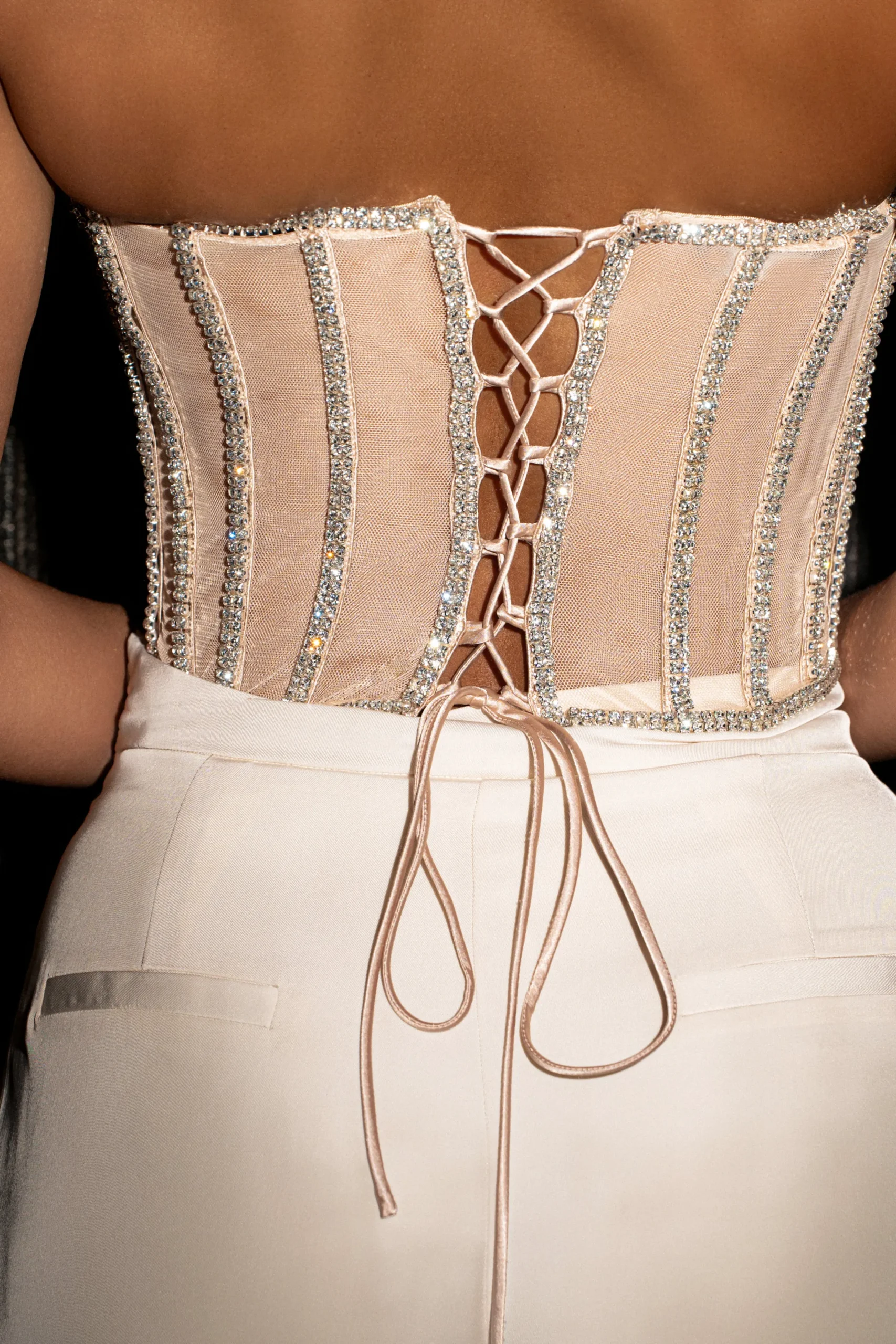 JLUXLABEL Light Limited Edition Rhinestone Crystal Corset