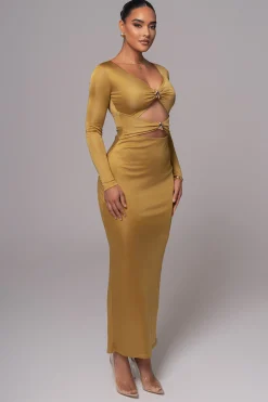 JLUXLABEL Lime Soiree Cutout Maxi Dress