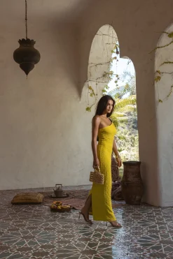 JLUXLABEL Lime Summer In Capri Dress