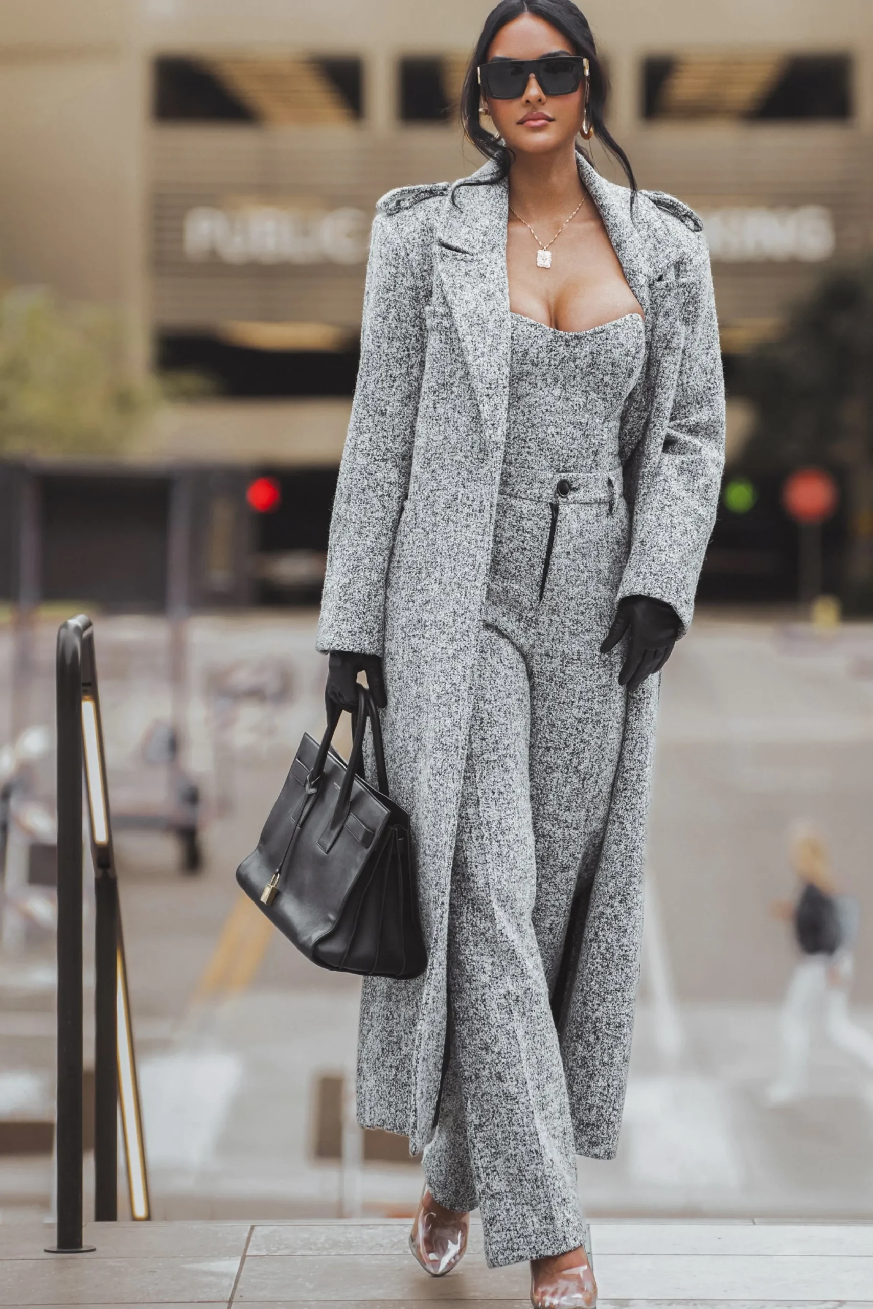 JLUXLABEL Lt. Grey All You Need Tweed Corset