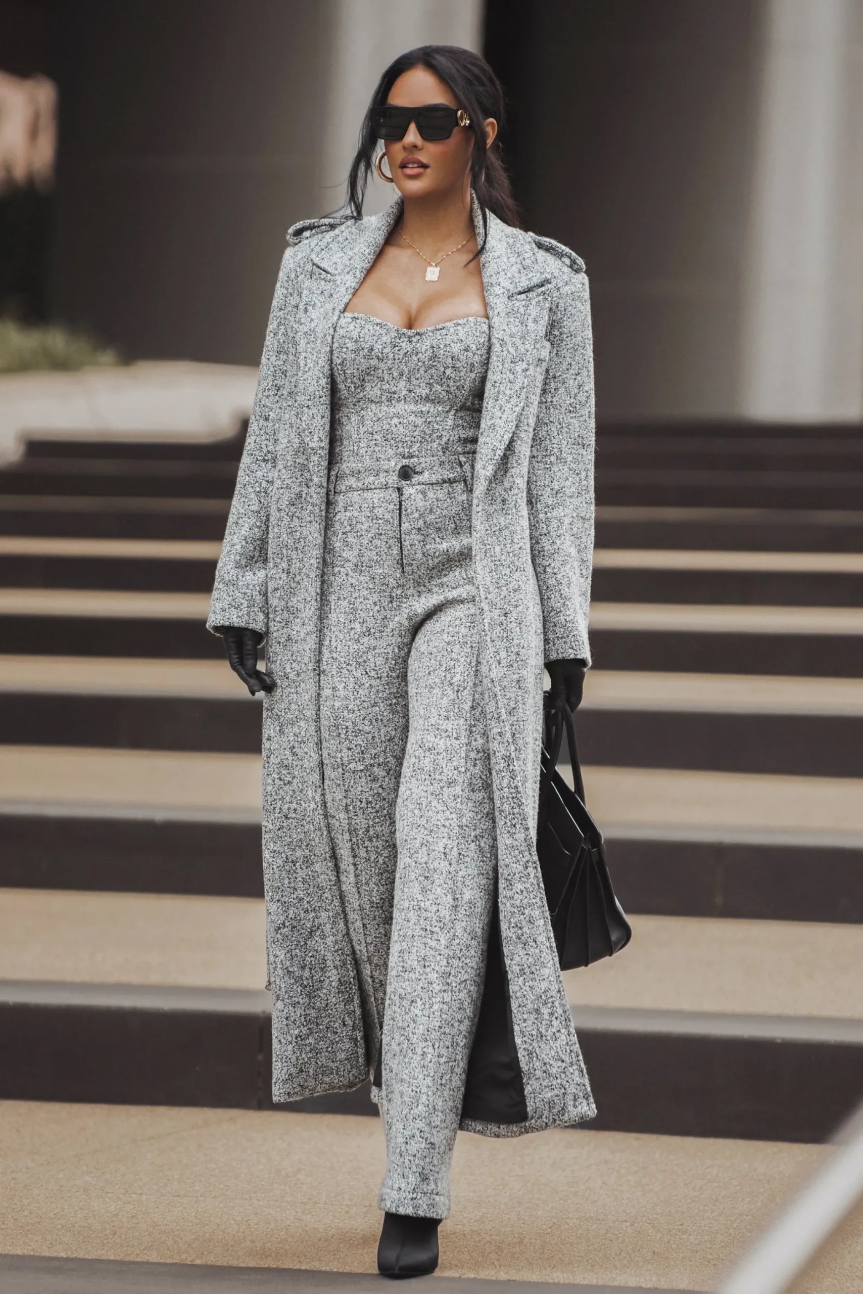 JLUXLABEL Lt. Grey All You Need Tweed Corset