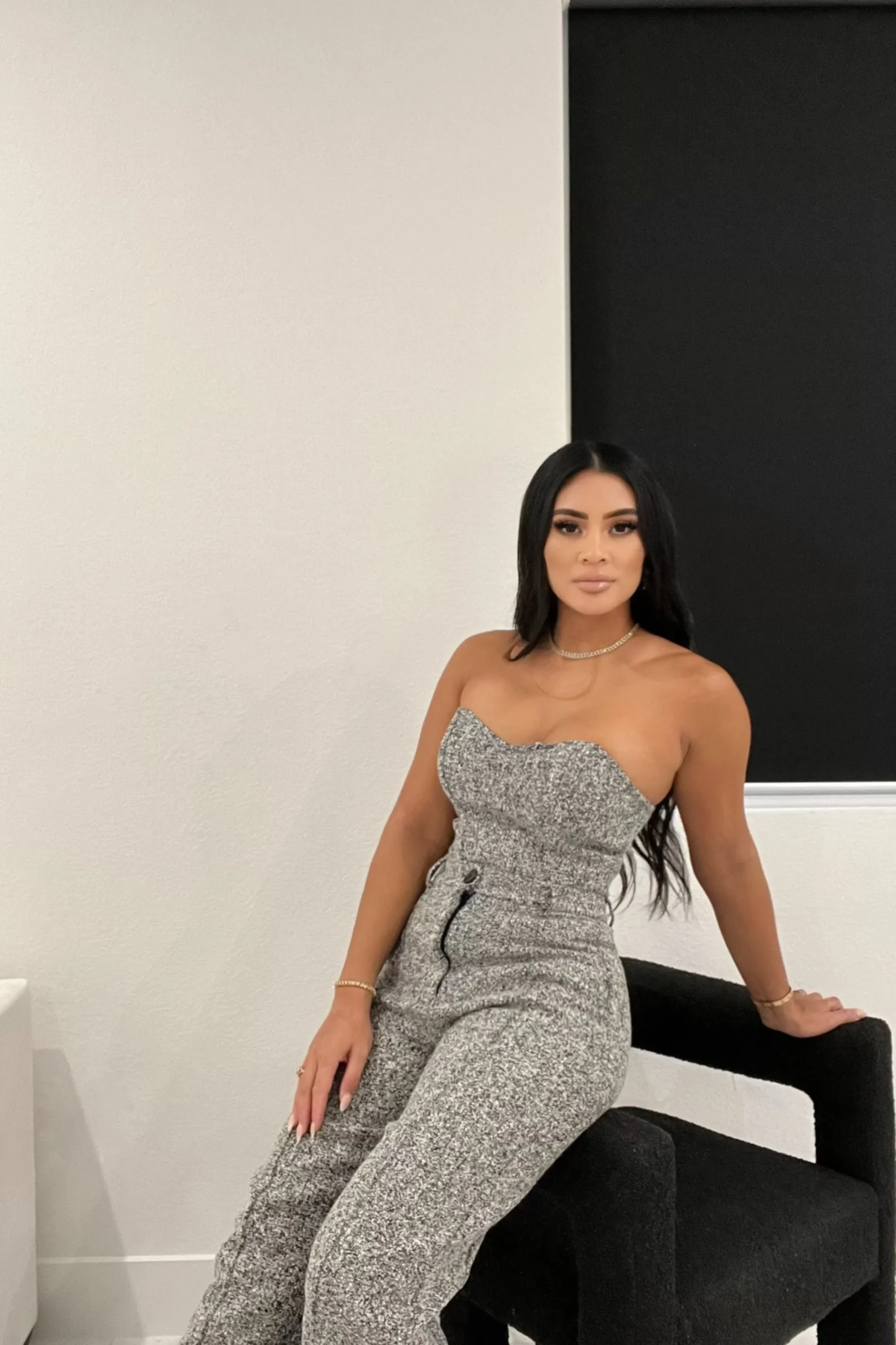 JLUXLABEL Lt. Grey All You Need Tweed Corset