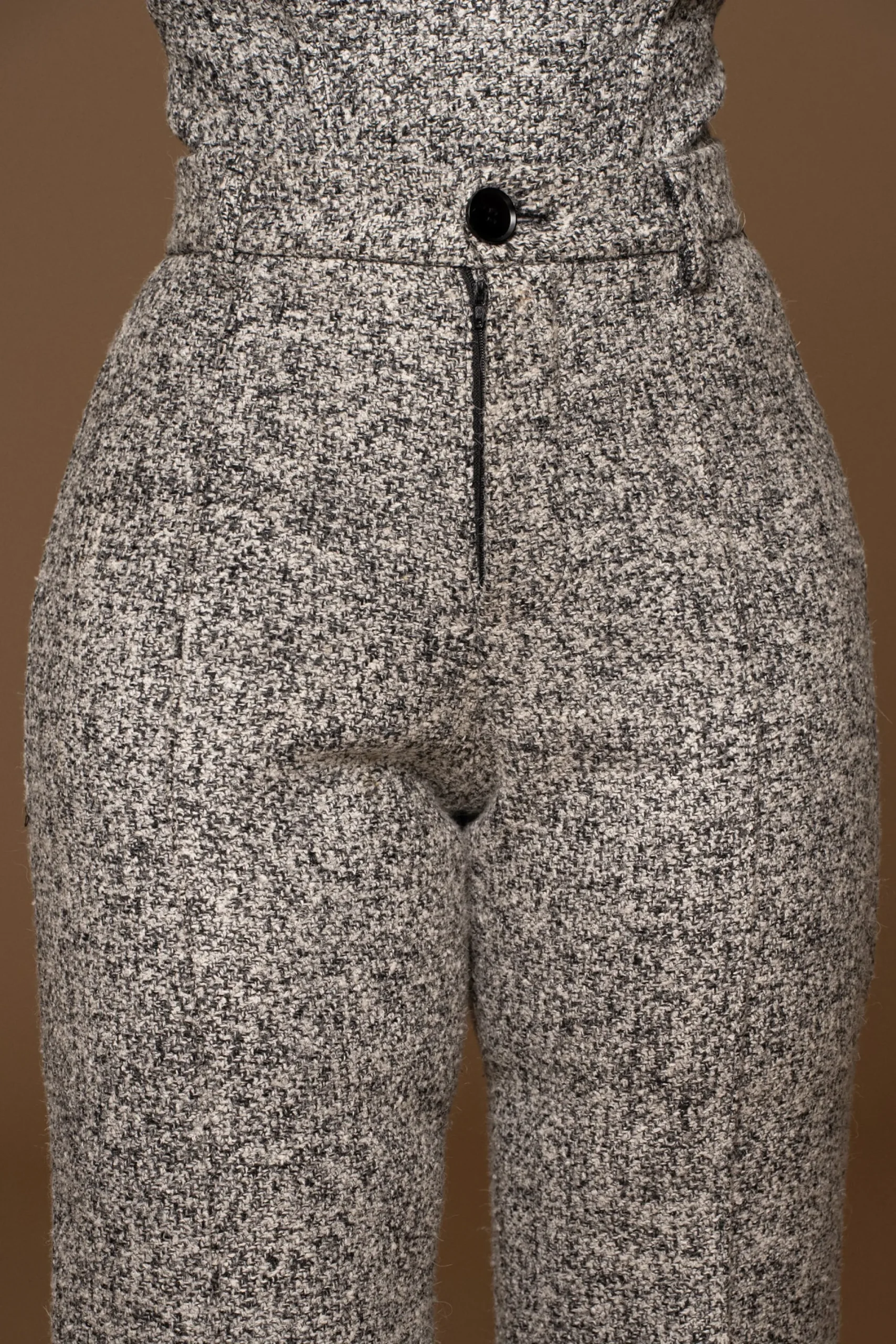 JLUXLABEL Lt. Grey Stay Sharp Tweed Trouser