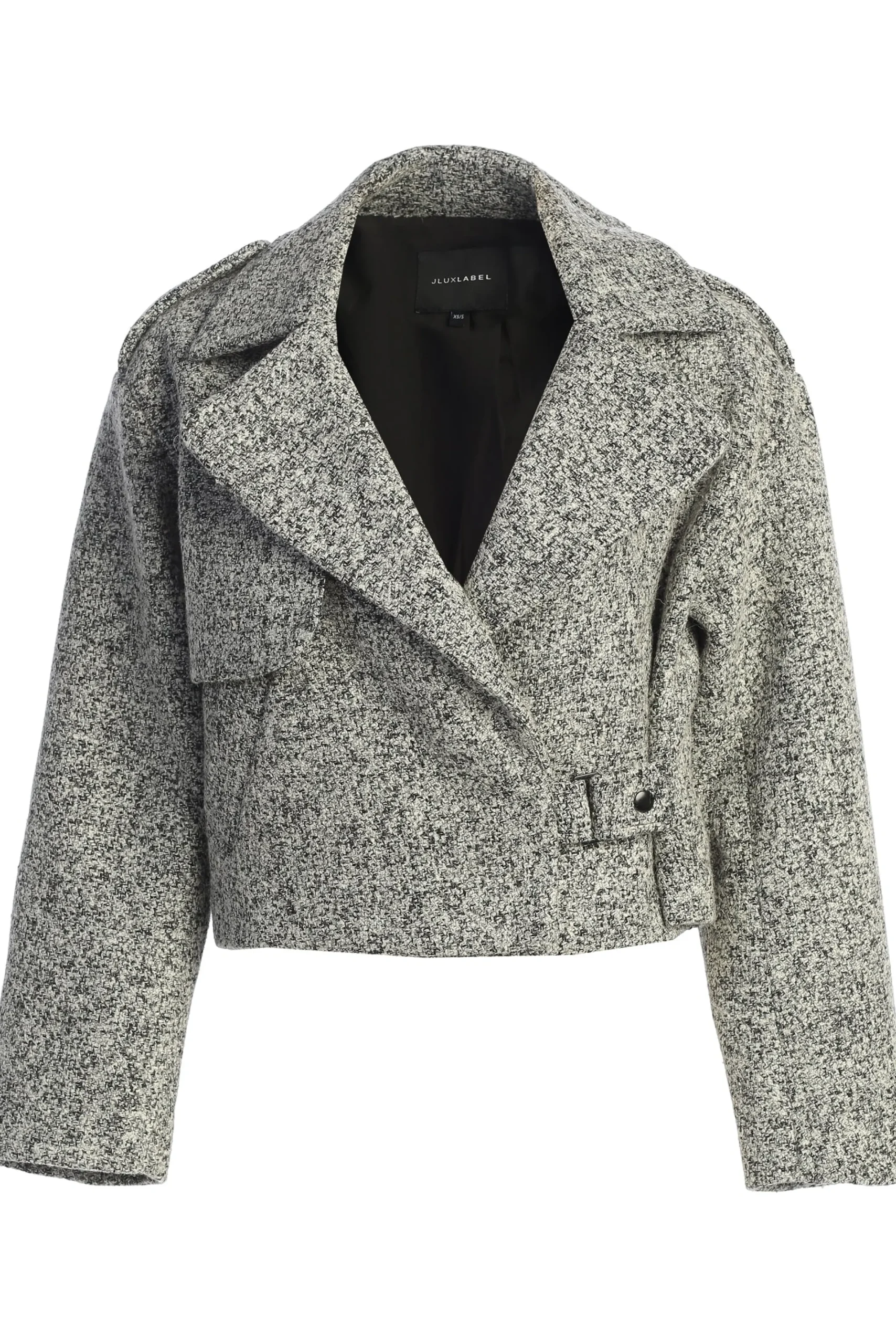 JLUXLABEL Lt. Grey Zoe Tweed Jacket