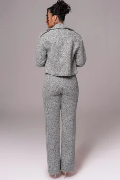 JLUXLABEL Lt. Grey Zoe Tweed Jacket