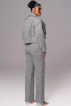 JLUXLABEL Lt. Grey Zoe Tweed Jacket