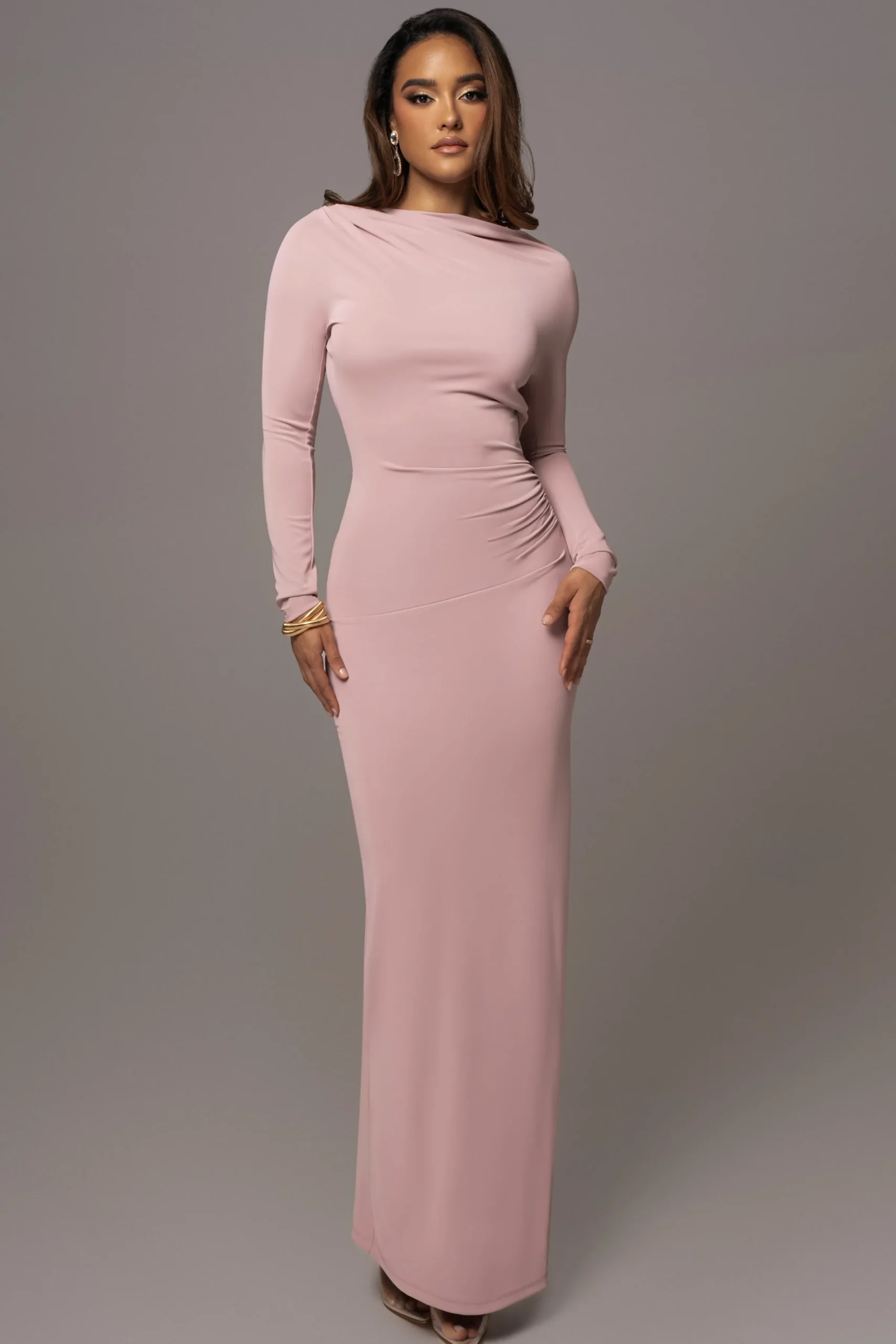 JLUXLABEL Mauve Kathleen Slit Maxi Dress
