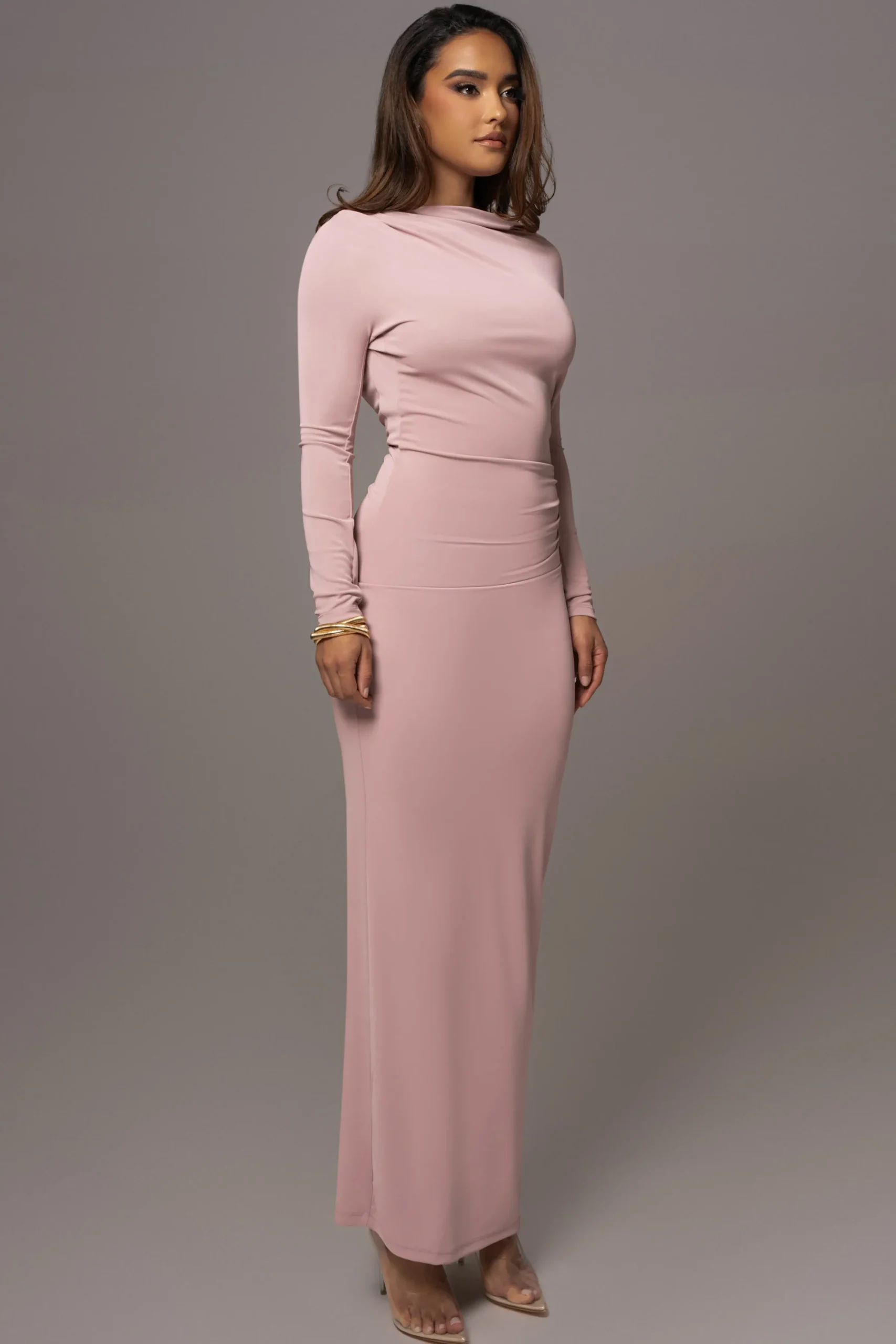 JLUXLABEL Mauve Kathleen Slit Maxi Dress