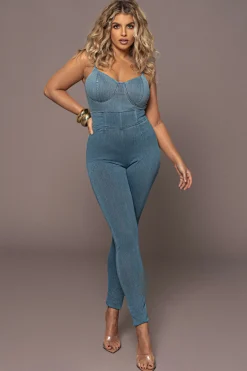 JLUXLABEL Medium Wash ALICE HIGH WAISTED JEANS
