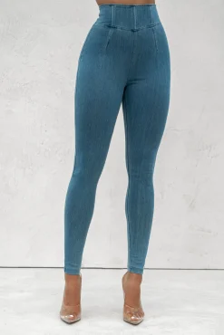 JLUXLABEL Medium Wash ALICE HIGH WAISTED JEANS