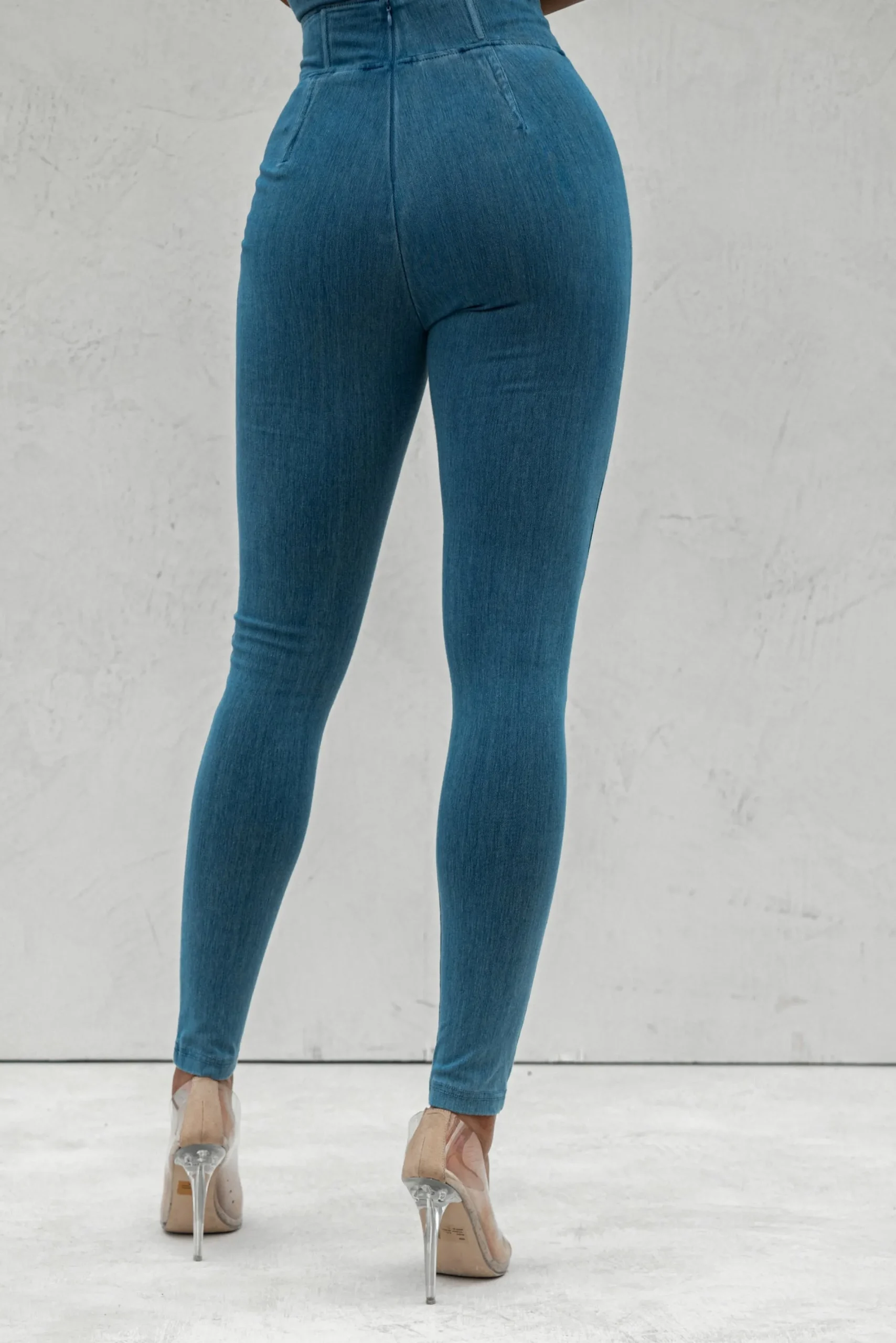 JLUXLABEL Medium Wash ALICE HIGH WAISTED JEANS