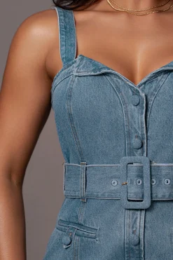 JLUXLABEL Medium Wash Celene Denim Maxi Dress