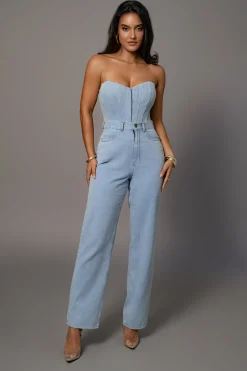 JLUXLABEL Medium Wash Denim Aline Jeans