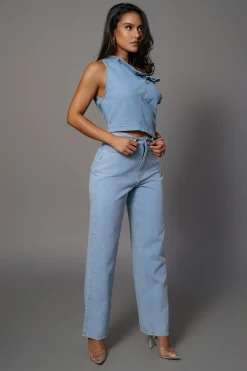 JLUXLABEL Medium Wash Denim Aline Jeans