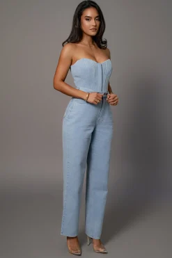 JLUXLABEL Medium Wash Denim Aline Jeans