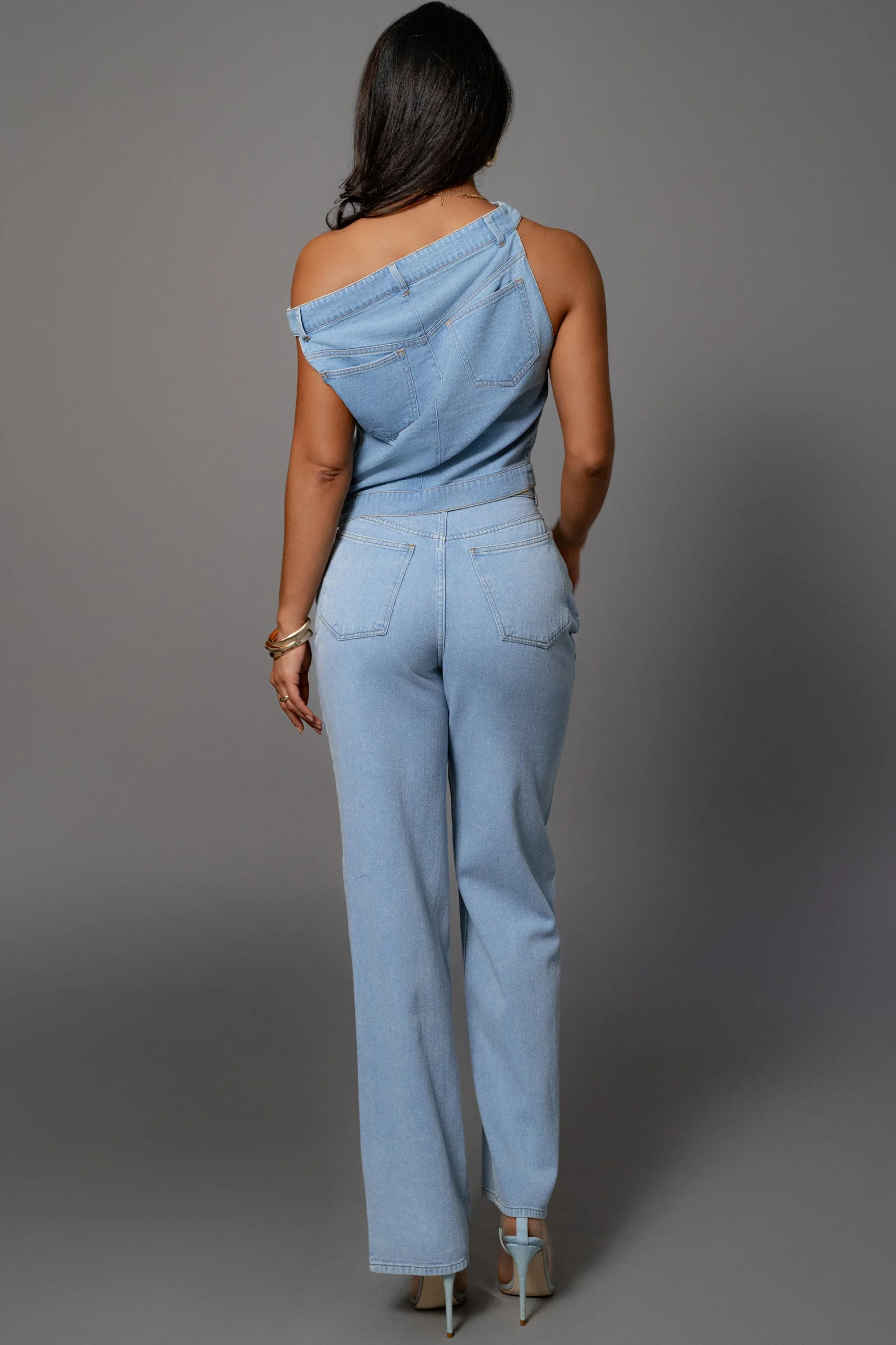JLUXLABEL Medium Wash Denim Aline Jeans