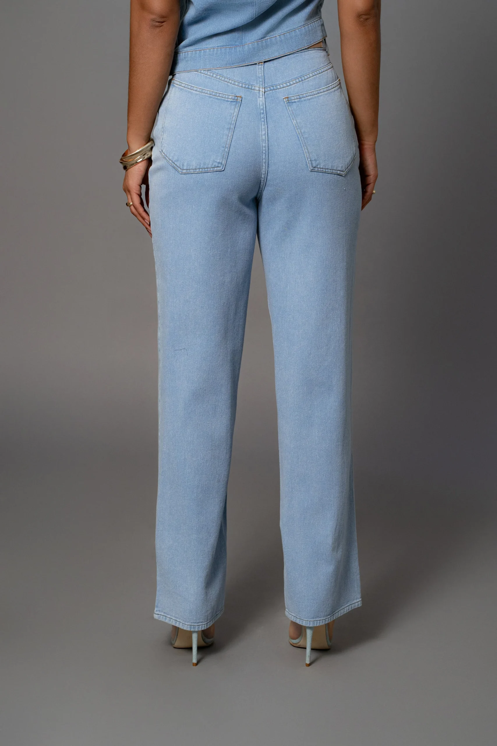 JLUXLABEL Medium Wash Denim Aline Jeans