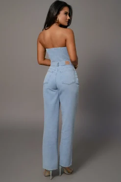 JLUXLABEL Medium Wash Denim Aline Jeans