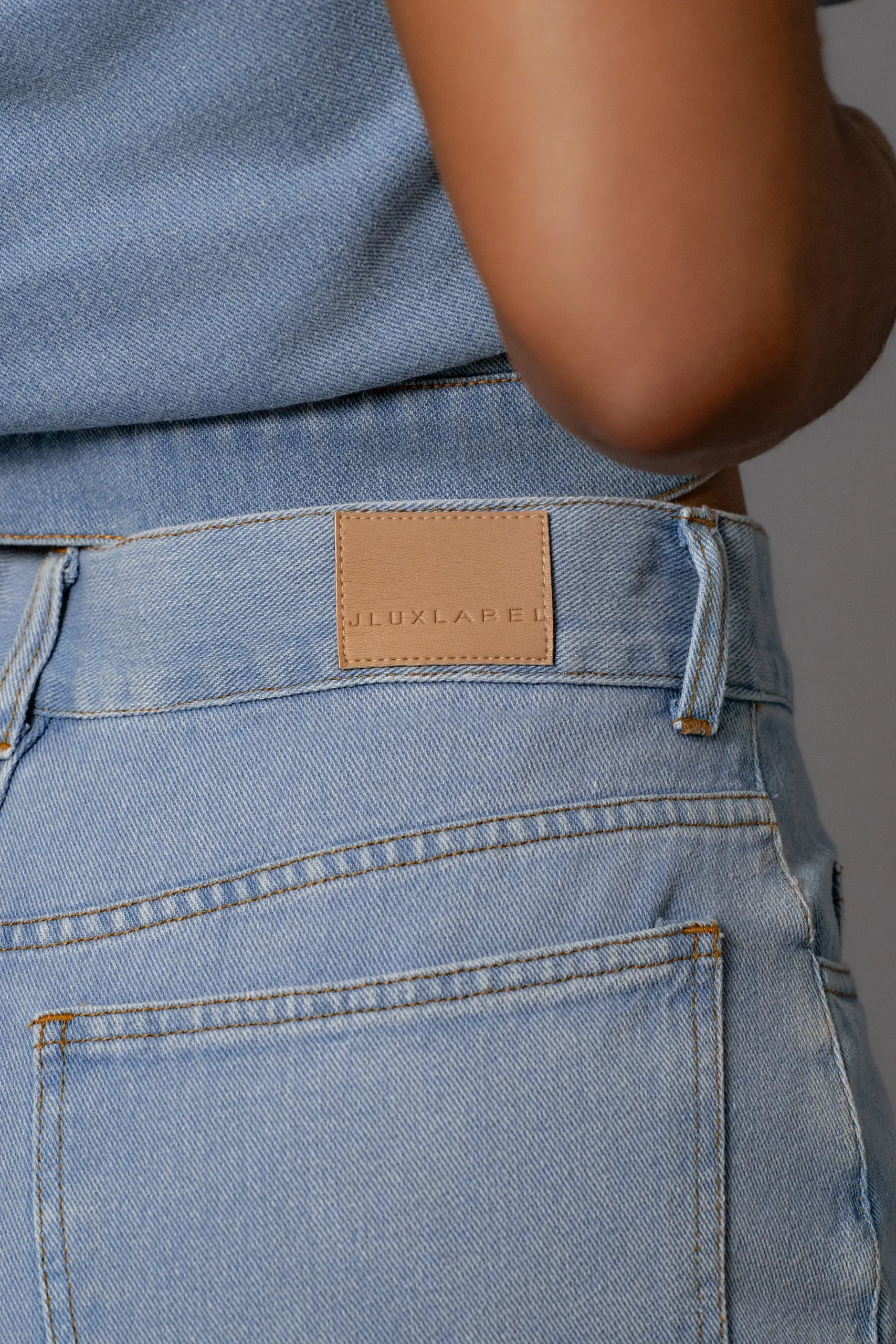 JLUXLABEL Medium Wash Denim Aline Jeans