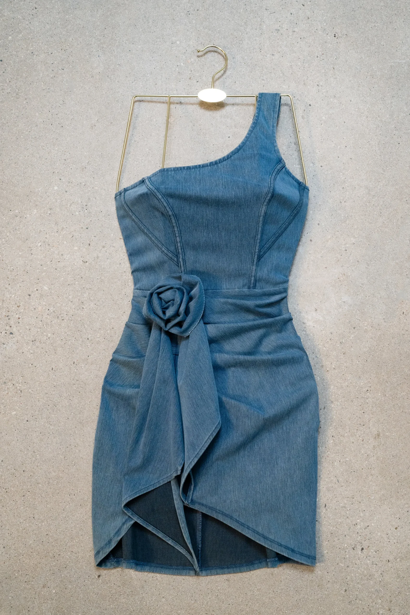JLUXLABEL Medium Wash Denim Rosalind Mini Dress